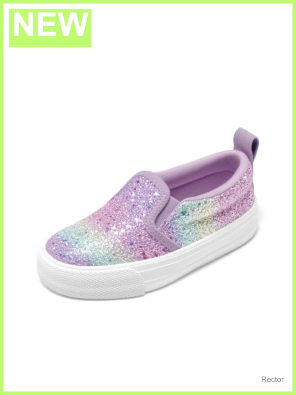 Kids Glitter Canvas Sneakers Slip-On Pull-On Casual Shoes